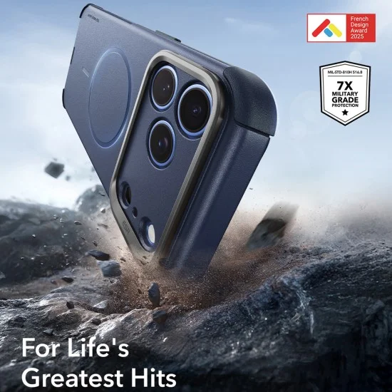 Калъф ESR Cyber Armor Kickstand - iPhone 18 Pro / iPhone 17 Pro - Син