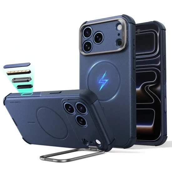 Калъф ESR Cyber Armor Kickstand - iPhone 18 Pro / iPhone 17 Pro - Син