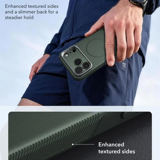 Калъф ESR Cyber Armor Kickstand - iPhone 18 Pro / iPhone 17 Pro - Тъмно зелен