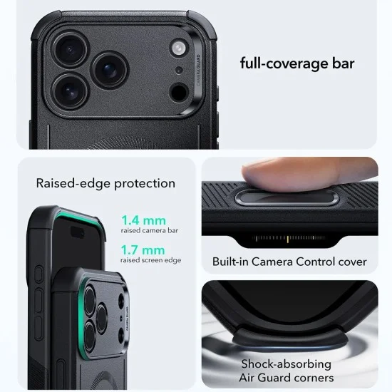 Калъф ESR Cyber Halolock - iPhone 18 Pro Max / iPhone 17 Pro Max - Черен