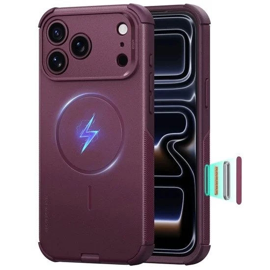 Калъф ESR Cyber Halolock - iPhone 18 Pro Max / iPhone 17 Pro Max - Матово бордо