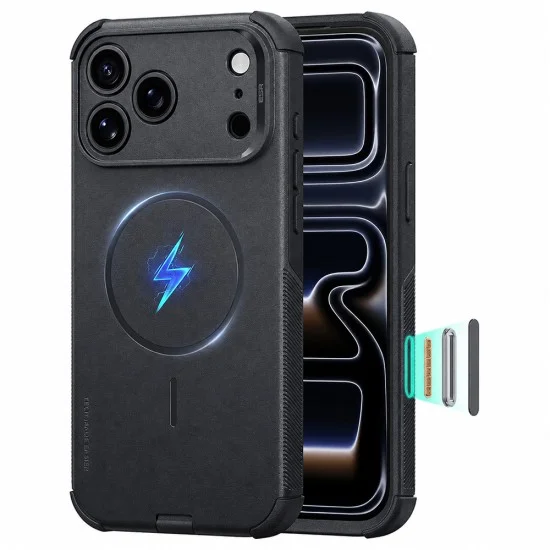 Калъф ESR Cyber Halolock - iPhone 18 Pro / iPhone 17 Pro - Черен