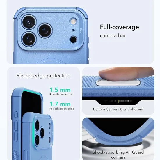 Калъф ESR Cyber Halolock - iPhone 18 Pro / iPhone 17 Pro - Светло син