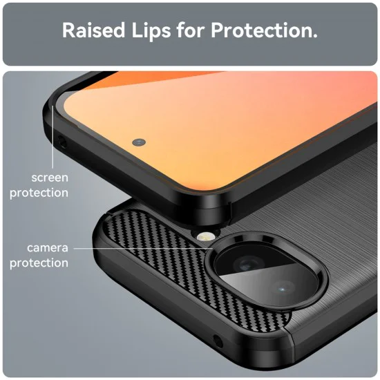 Калъф за Google Pixel 10a - Techsuit Carbon Silicone - Черен