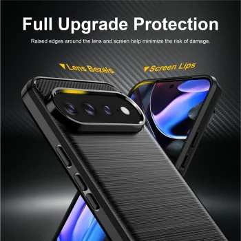 Калъф за Google Pixel 11 Pro XL - Carbon Silicone - Techsuit - Черен