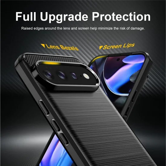 Калъф за Google Pixel 11 Pro XL - Carbon Silicone - Techsuit - Черен