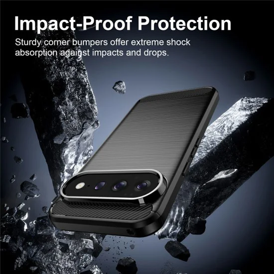 Калъф за Google Pixel 11 Pro XL - Carbon Silicone - Techsuit - Черен