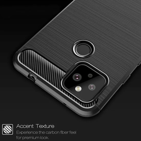 Калъф за Google Pixel 5 - Carbon Silicone - Черен