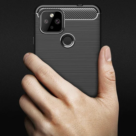 Калъф за Google Pixel 5 - Carbon Silicone - Черен