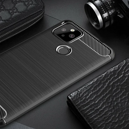 Калъф за Google Pixel 5 - Carbon Silicone - Черен