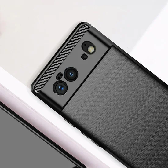 Калъф за Google Pixel 6 - Carbon Silicone - Черен
