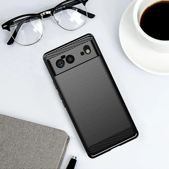Калъф за Google Pixel 6 - Carbon Silicone - Черен