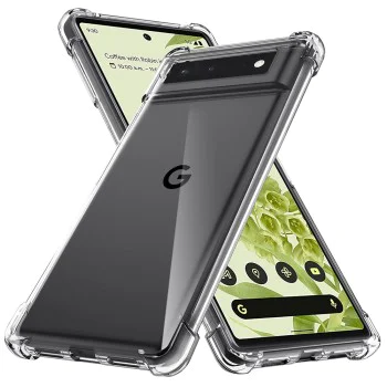 Калъф за Google Pixel 6 Pro - Удароустойчив Прозрачен Силиконов - Прозрачен