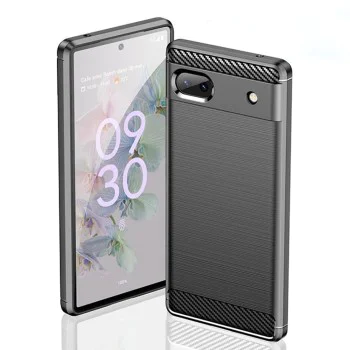 Калъф за Google Pixel 6a - Carbon Silicone - Черен