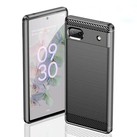 Калъф за Google Pixel 6a - Carbon Silicone - Черен