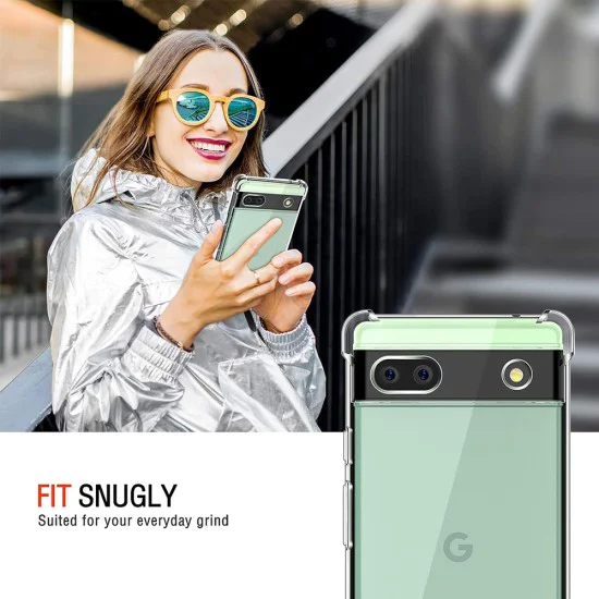 Калъф за Google Pixel 6a - Удароустойчив Прозрачен Силиконов - Прозрачен