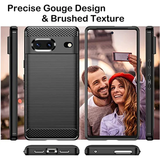 Калъф за Google Pixel 7 - Carbon Silicone - Черен