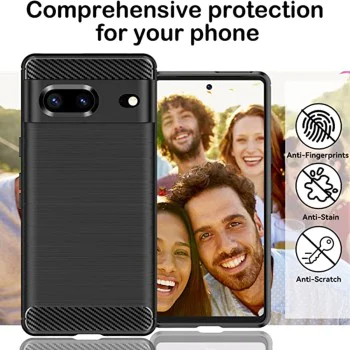 Калъф за Google Pixel 7 - Carbon Silicone - Черен