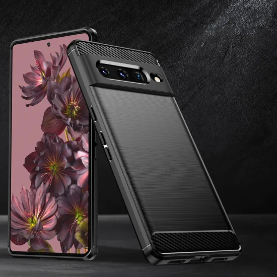 Калъф за Google Pixel 7 Pro - Carbon Silicone - Черен