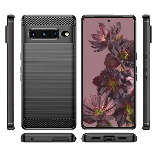 Калъф за Google Pixel 7 Pro - Carbon Silicone - Черен