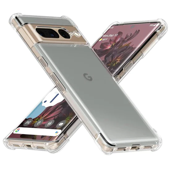 Калъф за Google Pixel 7 Pro - Удароустойчив Прозрачен Силиконов - Прозрачен