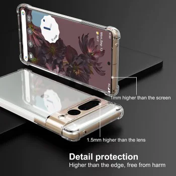 Калъф за Google Pixel 7 Pro - Удароустойчив Прозрачен Силиконов - Прозрачен