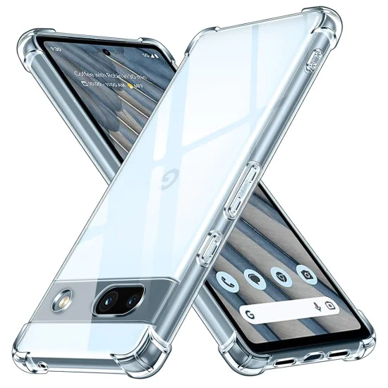 Калъф за Google Pixel 7a - Удароустойчив Прозрачен Силиконов - Прозрачен