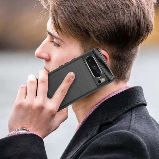 Калъф за Google Pixel 8 Pro - Carbon Silicone - Черен