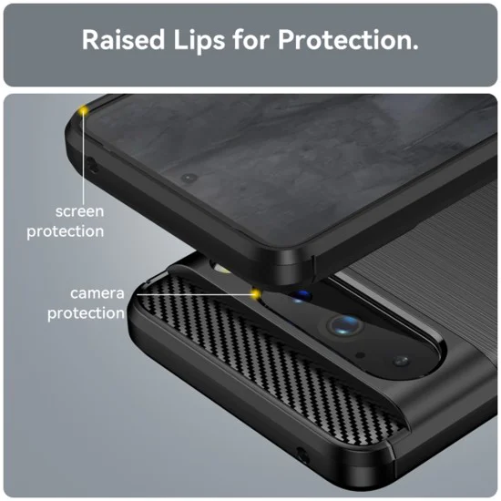 Калъф за Google Pixel 8 Pro - Carbon Silicone - Черен