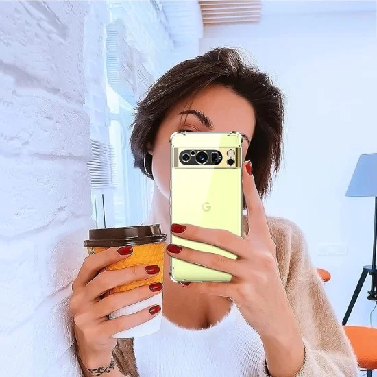 Калъф за Google Pixel 8 Pro - Удароустойчив Прозрачен Силиконов - Прозрачен