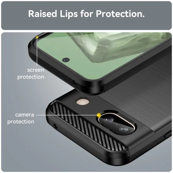 Калъф за Google Pixel 8a - Carbon Silicone - Черен