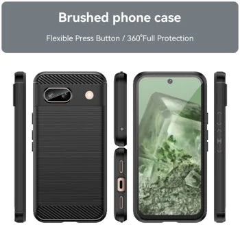 Калъф за Google Pixel 8a - Carbon Silicone - Черен