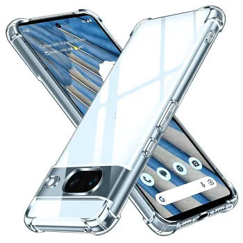 Калъф за Google Pixel 8a - Удароустойчив Прозрачен Силиконов - Прозрачен