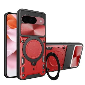 Калъф за Google Pixel 9/9 Pro - CamGuard Pro - Червен