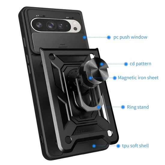 Калъф за Google Pixel 9 / 9 Pro - CamShield Series - черен