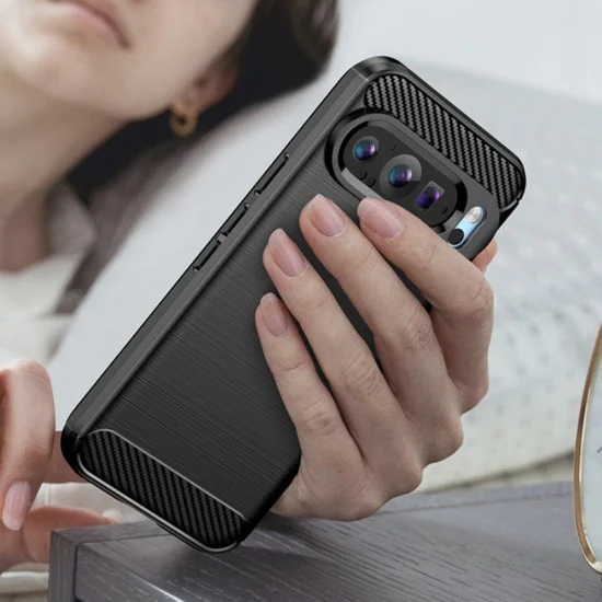 Калъф за Google Pixel 9 Pro / 9 - Carbon Silicone - Черен