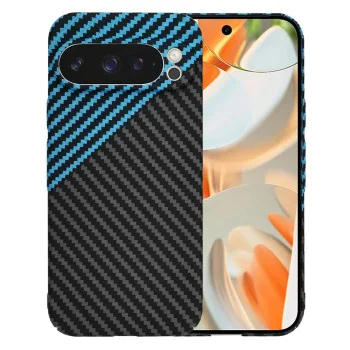 Калъф за Google Pixel 9 Pro - Carbonite FiberShell - Blue Pulse