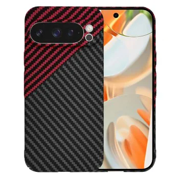 Калъф за Google Pixel 9 Pro - Carbonite FiberShell - Red Vortex