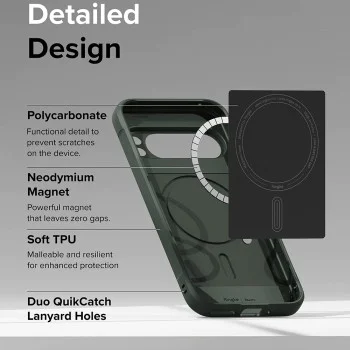 Калъф за Google Pixel 9 Pro - Ringke Onyx MagSafe - Тъмно зелен