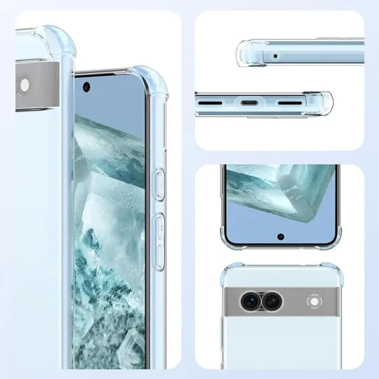 Калъф за Google Pixel 9 Pro - Удароустойчив Прозрачен Силиконов - Прозрачен