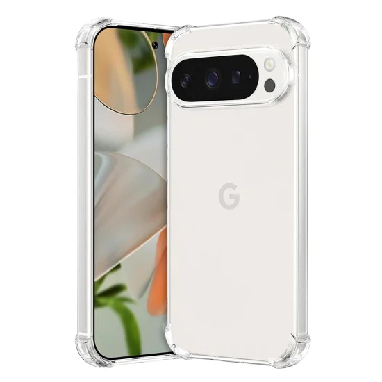 Калъф за Google Pixel 9 Pro - Удароустойчив Прозрачен Силиконов - Прозрачен