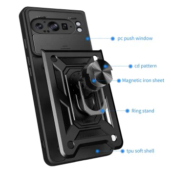 Калъф за Google Pixel 9 Pro XL - CamShield Series - черен