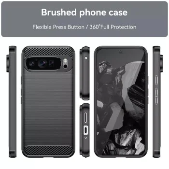 Калъф за Google Pixel 9 Pro XL - Carbon Silicone - Blue