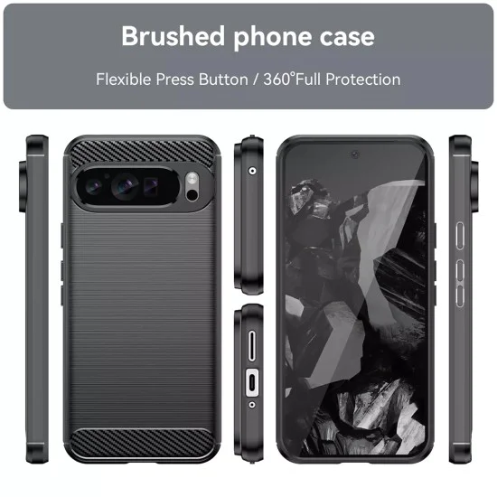 Калъф за Google Pixel 9 Pro XL - Carbon Silicone - Blue