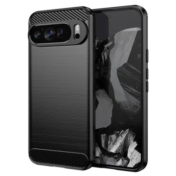 Калъф за Google Pixel 9 Pro XL - Carbon Silicone - Черен