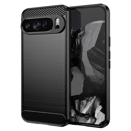 Калъф за Google Pixel 9 Pro XL - Carbon Silicone - Черен