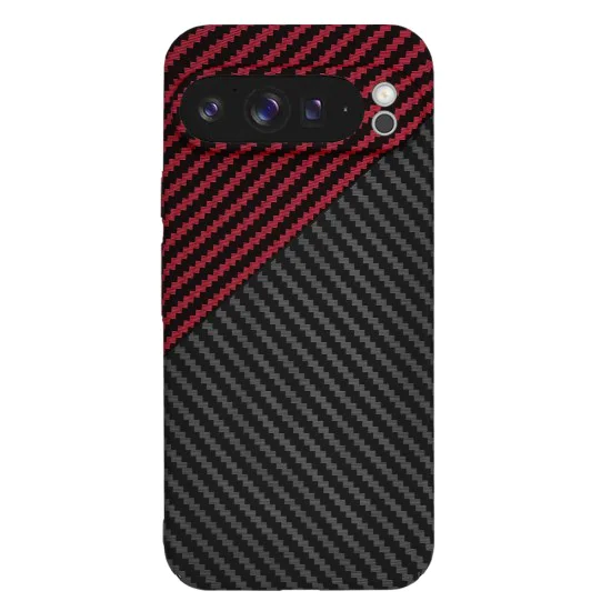 Калъф за Google Pixel 9 Pro XL - Carbonite FiberShell - Red Vortex