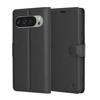 Калъф за Google Pixel 9 Pro XL - Кожено Протектор - Черен