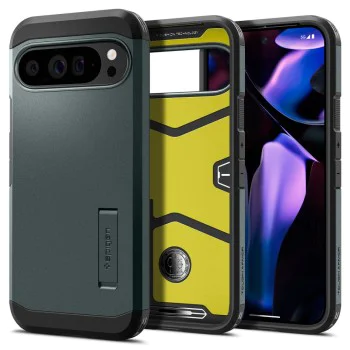 Калъф за Google Pixel 9 Pro XL - Spigen - Tough Armor - Abyss Green