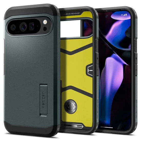 Калъф за Google Pixel 9 Pro XL - Spigen - Tough Armor - Abyss Green